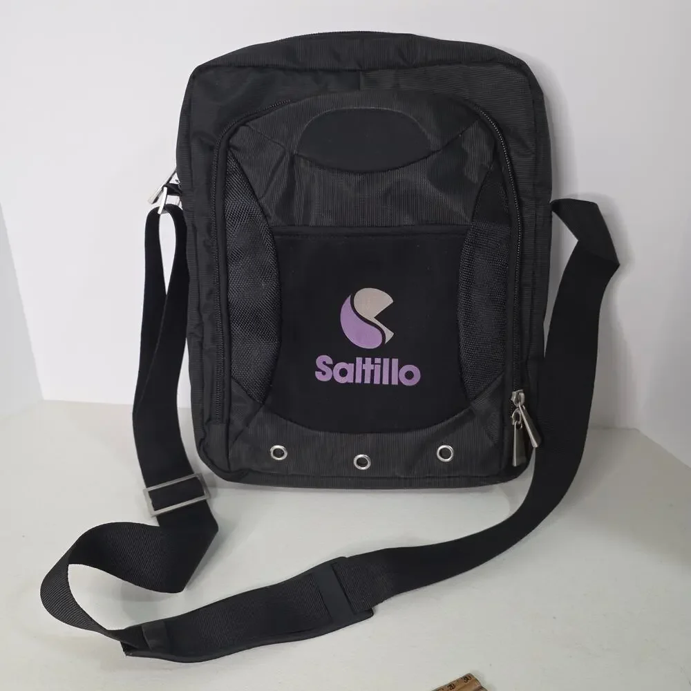 Saltillo Black Messenger Shoulder Bag Laptop Tablet Briefcase Travel Work Case